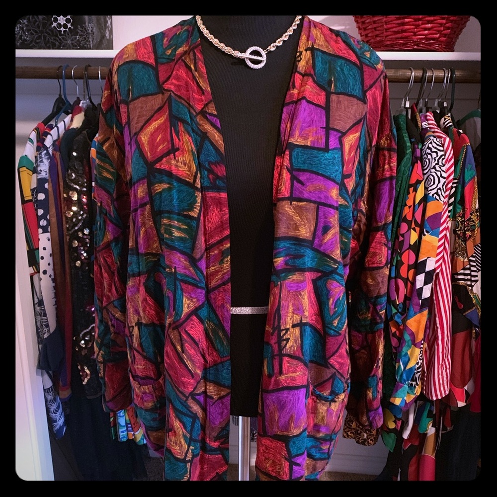 Multicolored Duster Jacket